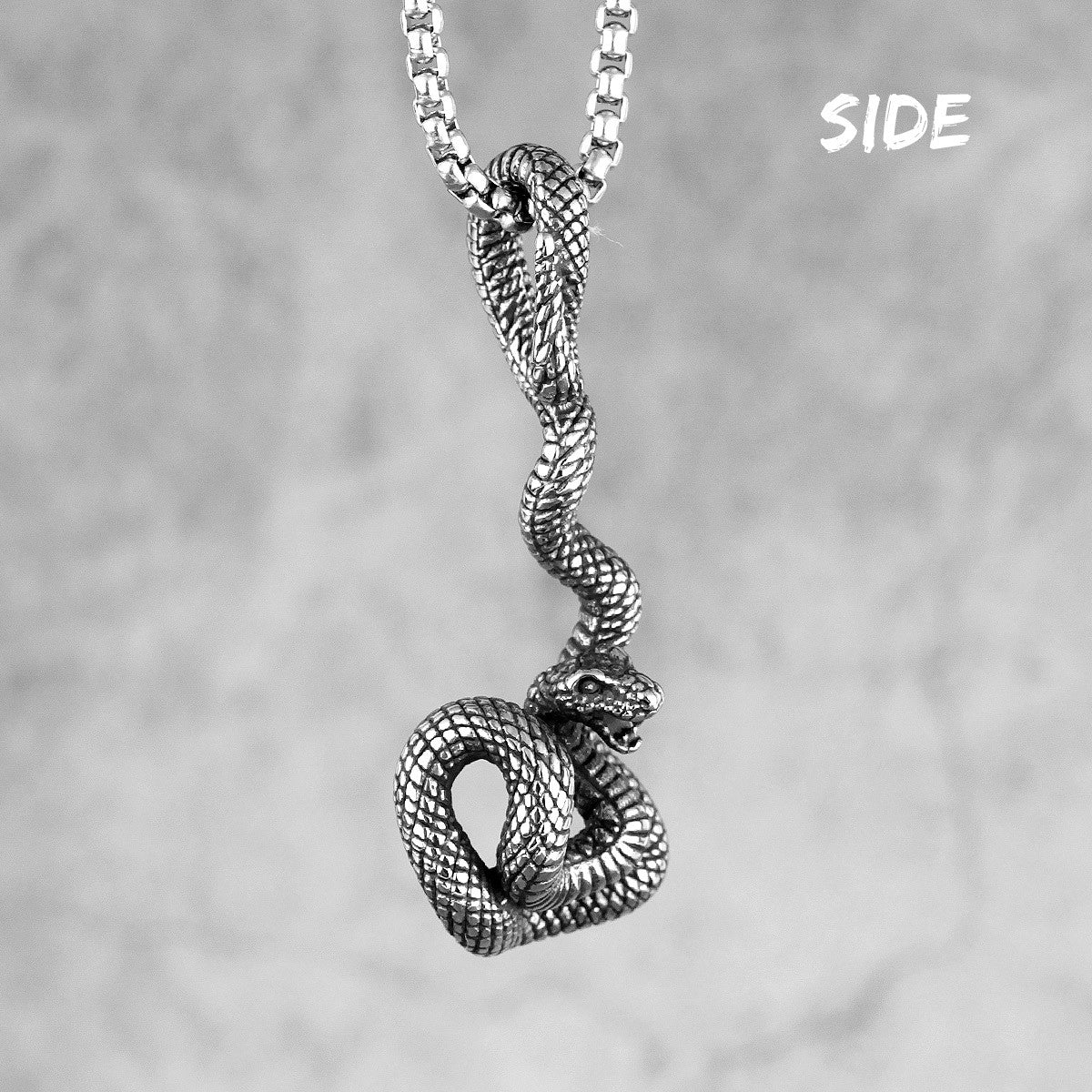 The Viper | Stainless Steel Striking Viper Snake Street Wear Hip Hop Pendant Chain