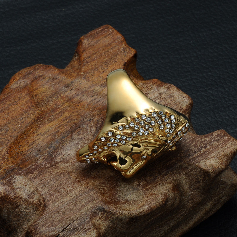 Iced Lion Ring