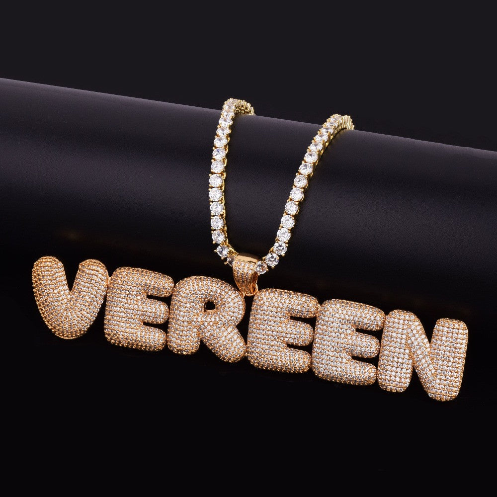 The OG | Original Custom Prong Set VVS Diamond CZ Nameplate Hip Hop Pendant