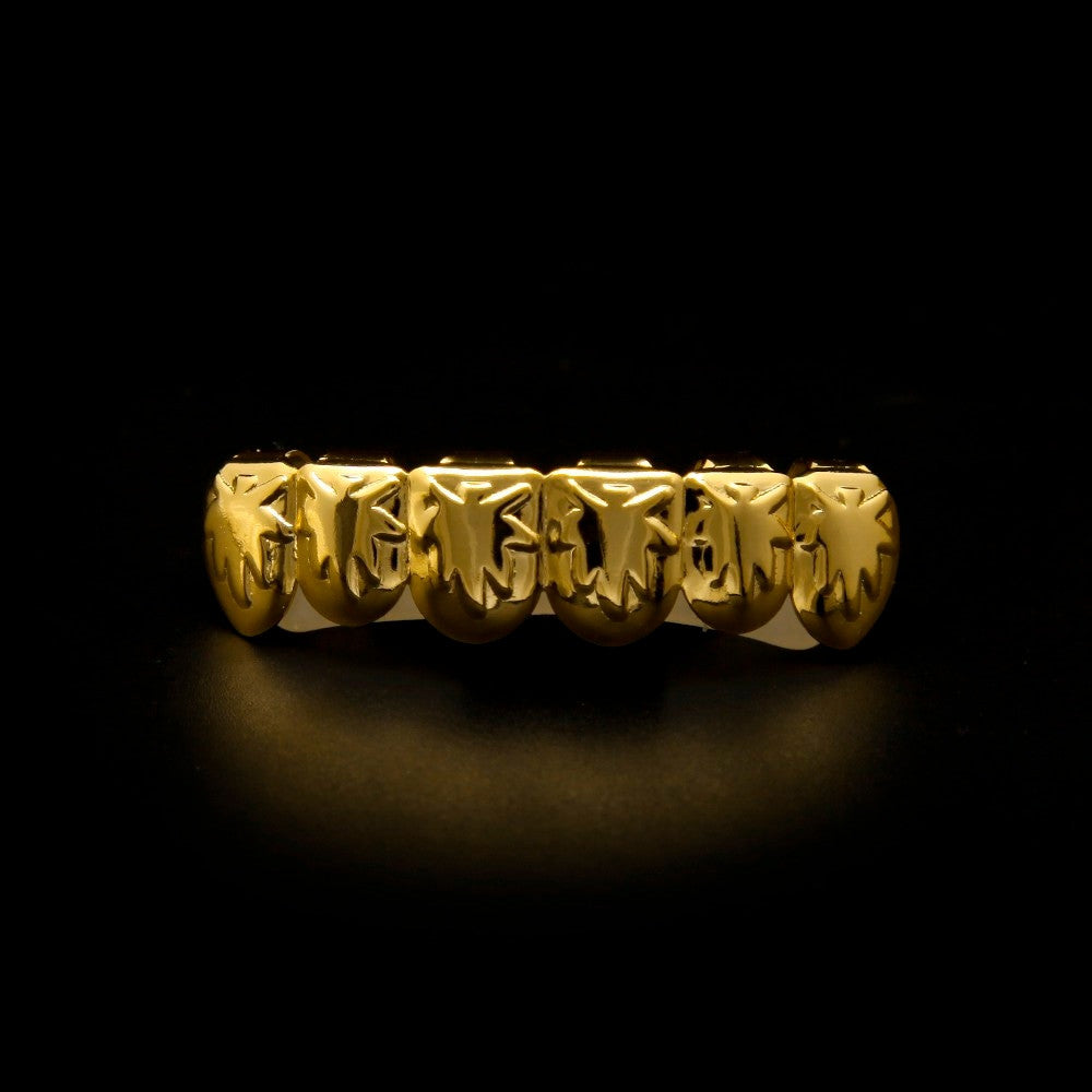 Silver 14k Rose Gold Weed Pot Leaf Hip Hop Grill Grillz