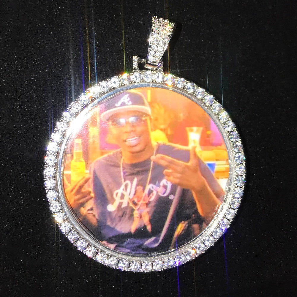 Golden Memories | 18k Gold 925 Silver Custom Hip Hop Photo Medallion Pendant