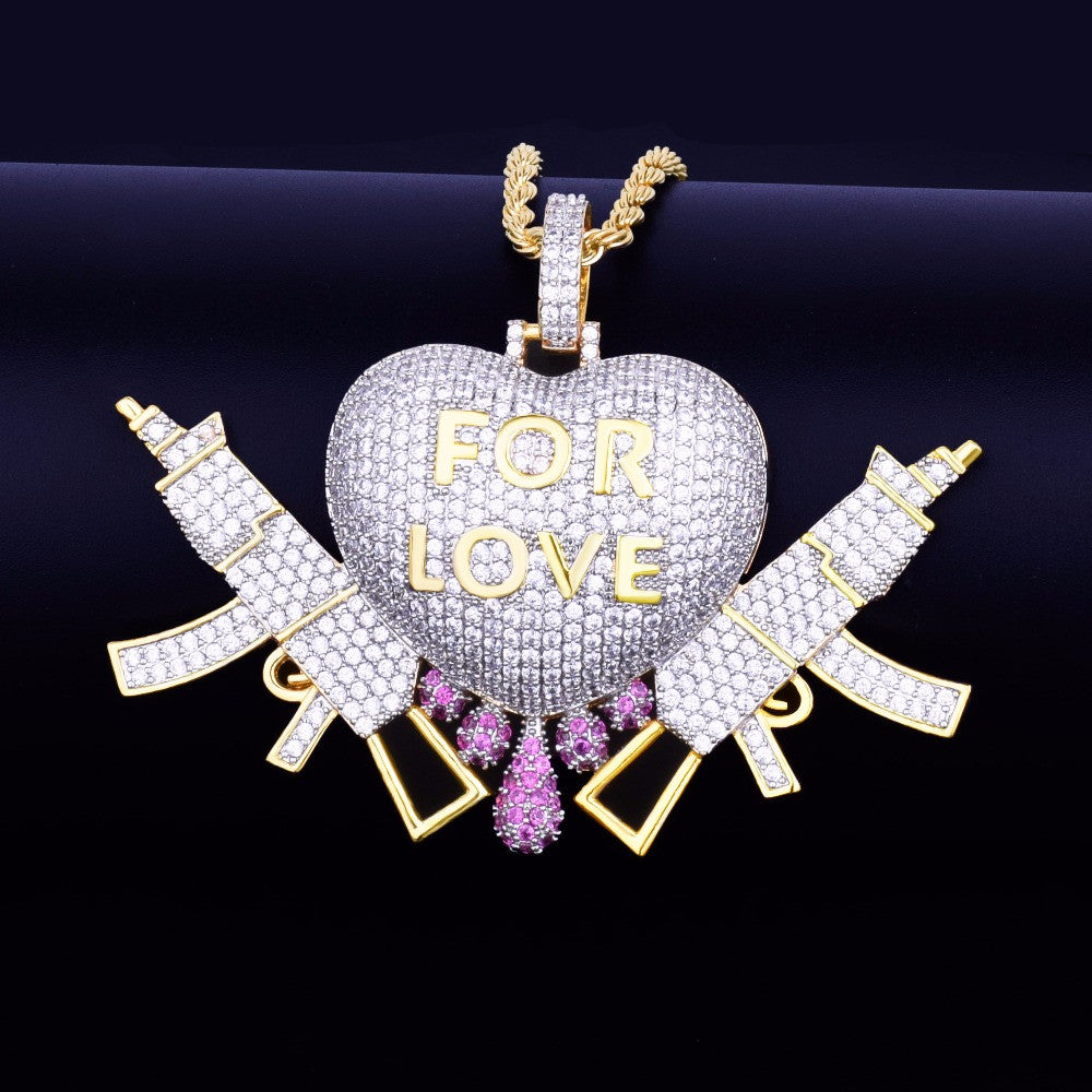 Love Worth Dying For Hip Hop Pendant