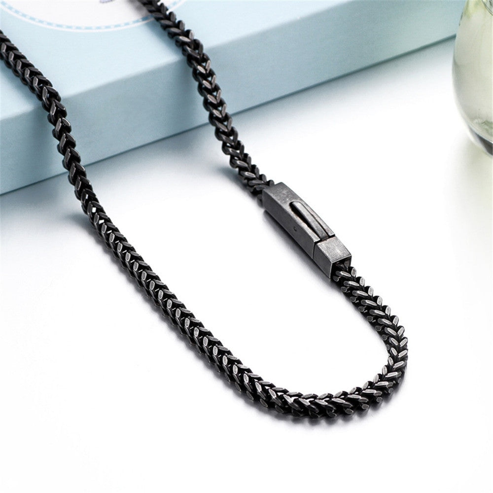 Mens Hip Hip No Fade Stainless Steel Franco Link Street Wear Chain Necklace
