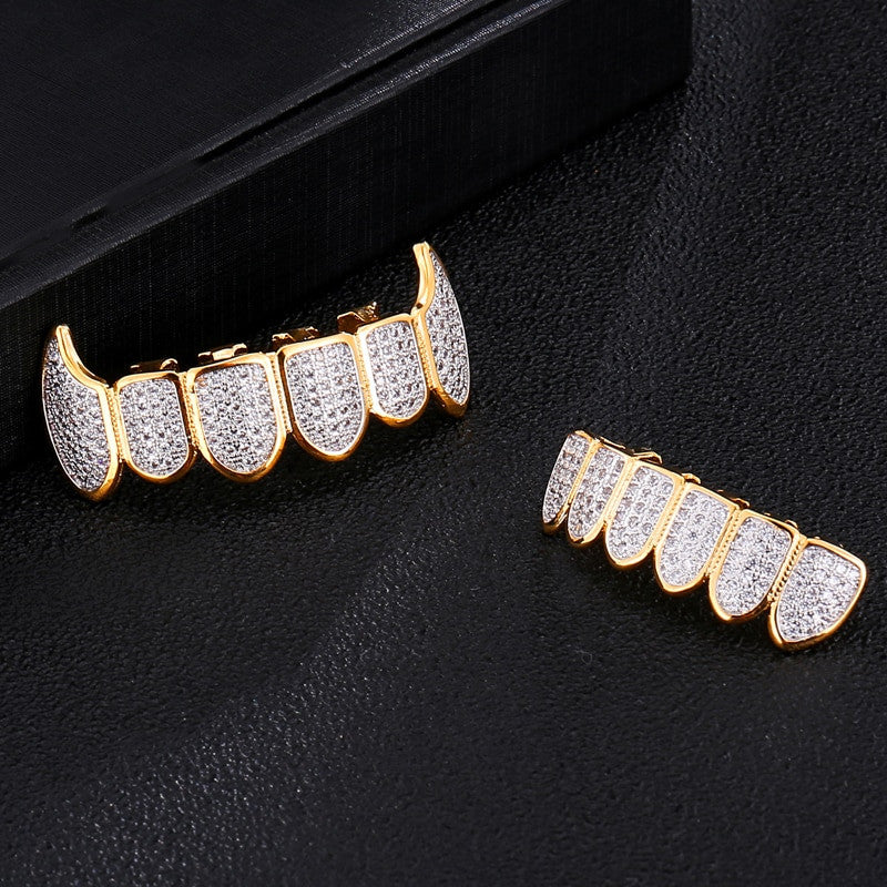 Original Ice Fang | Flooded Ice Gold Silver Micro Pave Teeth