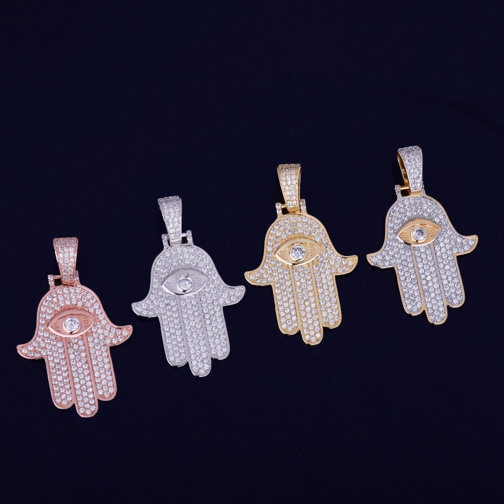 The Majestic | Hamsa Hand Of Fatima VVS Diamond CZ Pendant