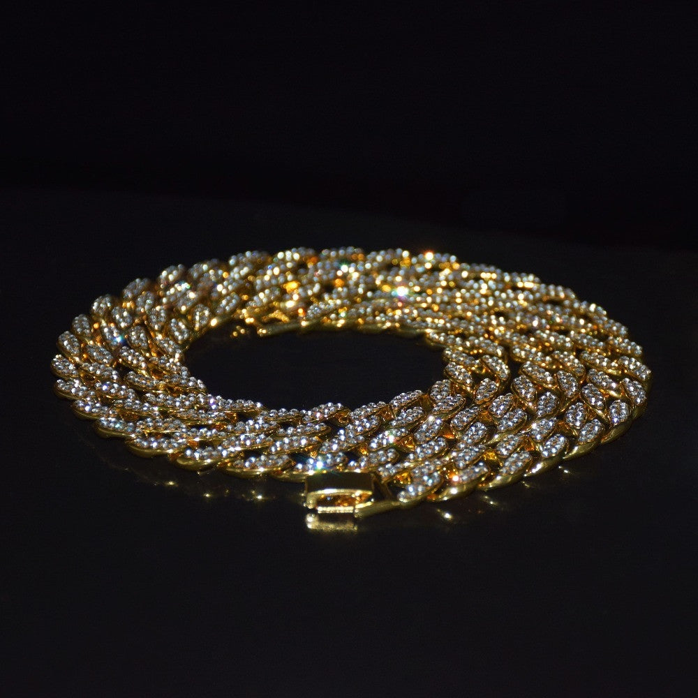 Classic Iced Cuban | 15mm 18k Gold 925 Silver Miami Cuban Link Hip Hop Chain