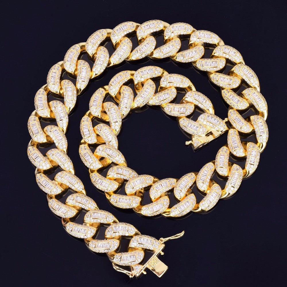 Gold Bling Bling Baguette Cuban Chain