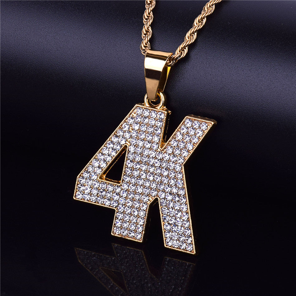 Keen Sight | Iced Blinged Out 4K Simulate Diamond Hop Chain Pendant