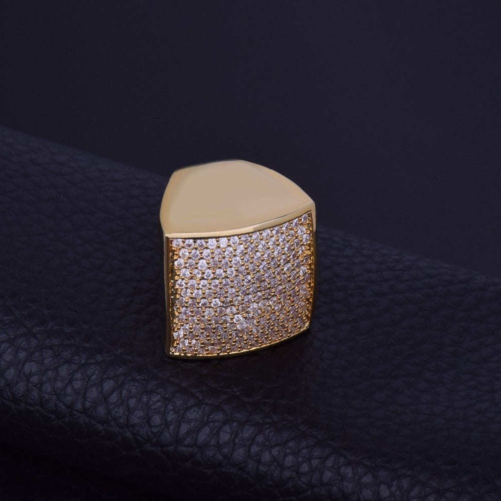 Flawless Ice Block | Micro Pave Flooded Ice 18k Gold .925 Silver Big Boy Bling Ring