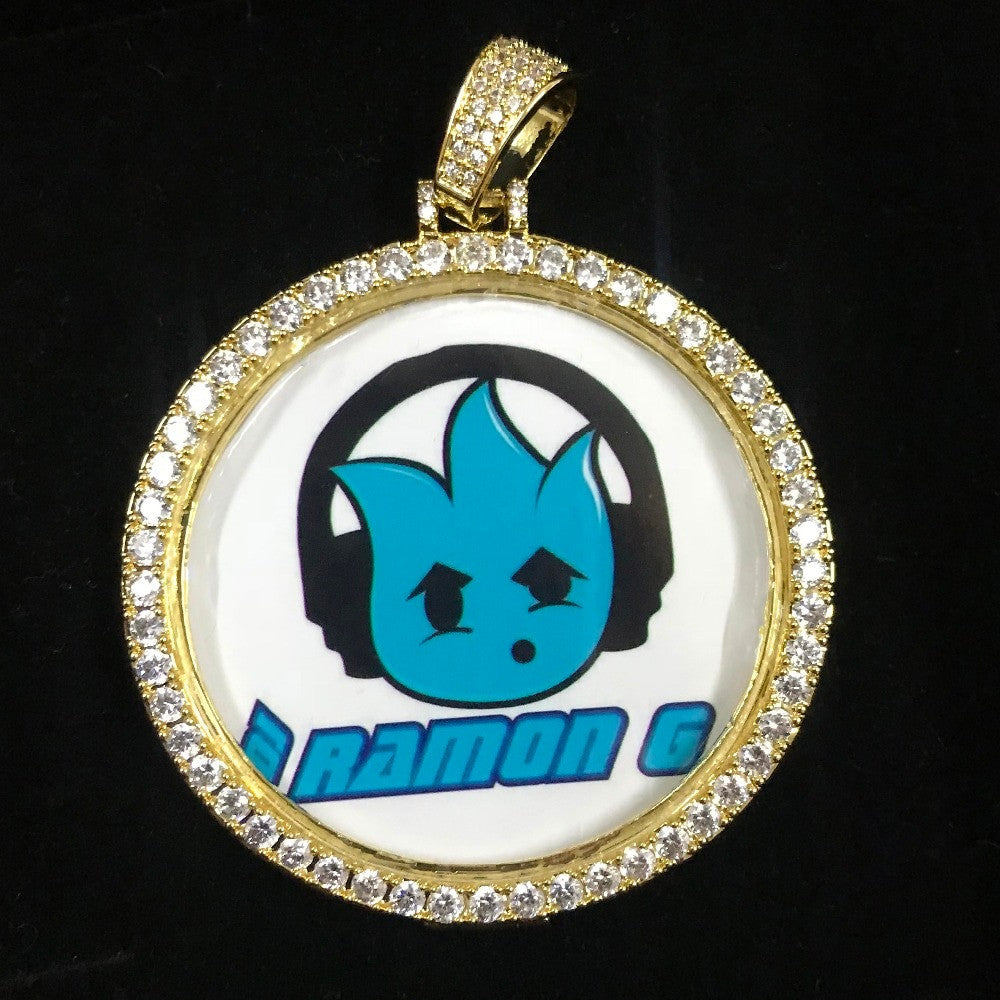 Golden Memories | 18k Gold 925 Silver Custom Hip Hop Photo Medallion Pendant