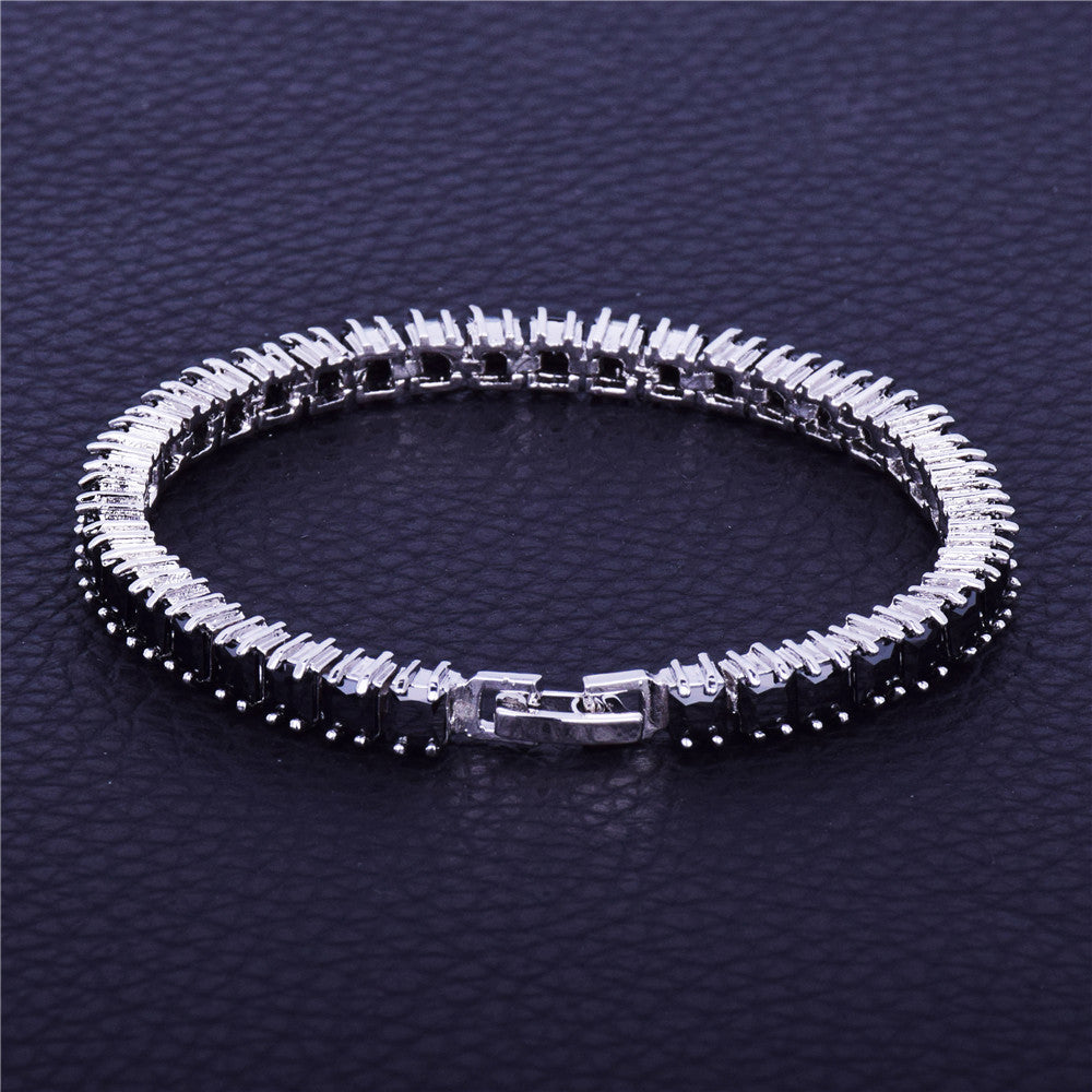 Iced Princess | Colorful VVS Diamond CZ Stone 6mm Princess Cut Tennis Bracelet