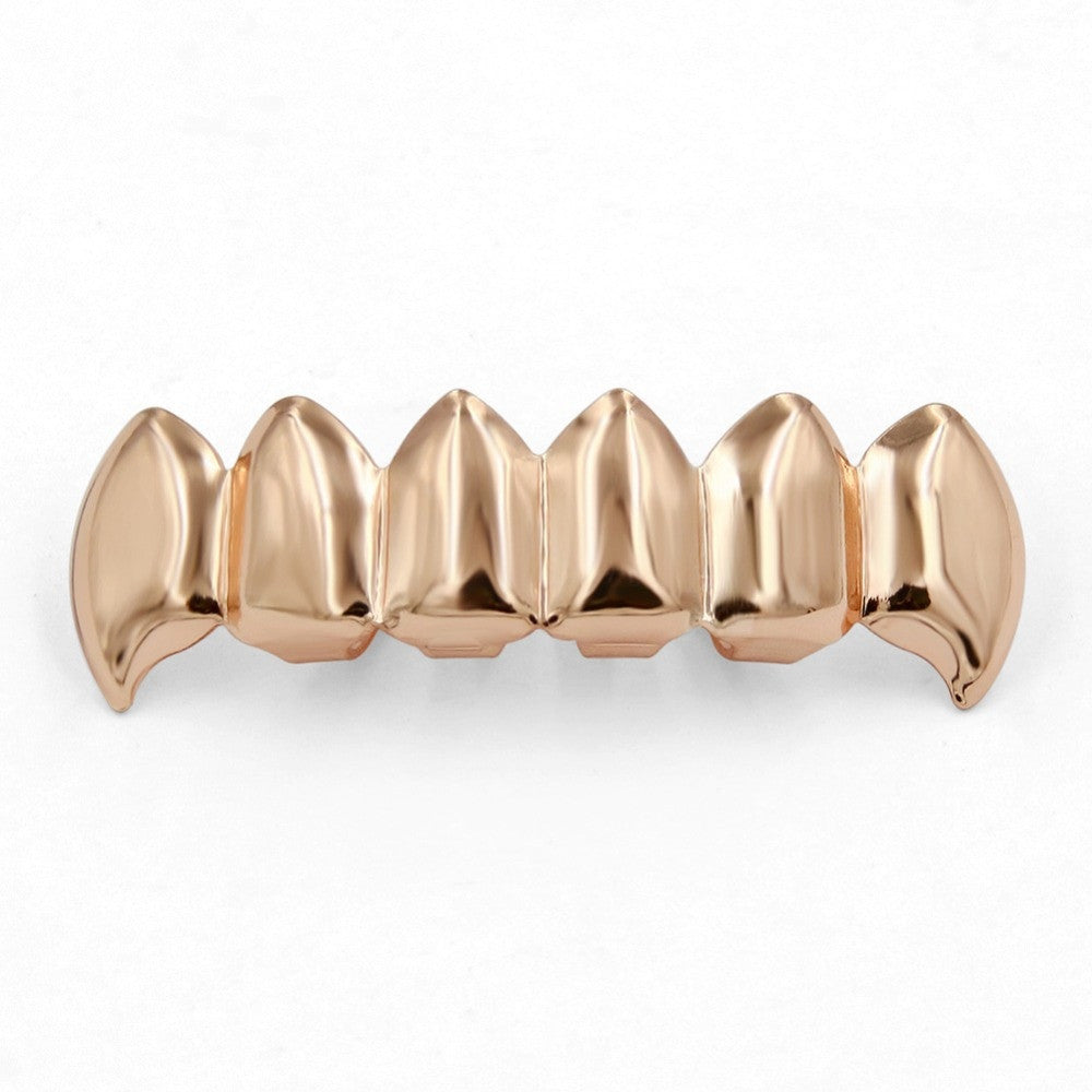 Hip Hop Lower Bottom Custom Fit Yellow Gold Teeth Fang Grillz