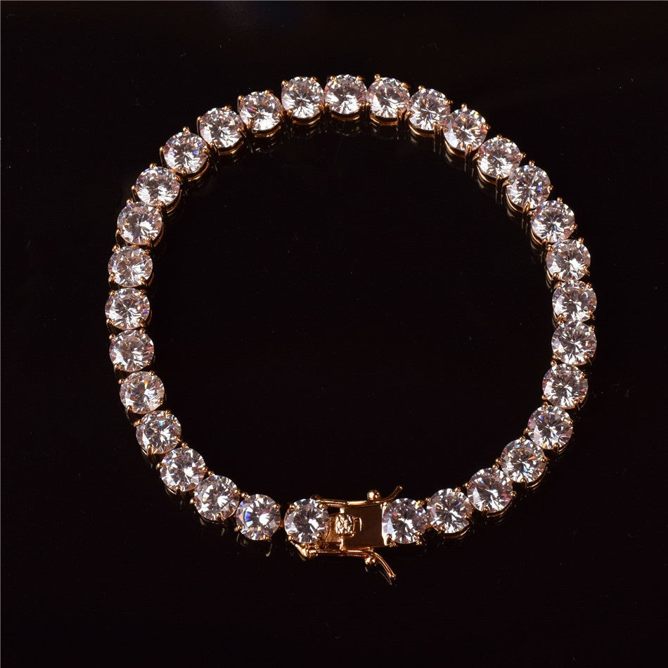 Rose Gold Mens Tennis Bracelet