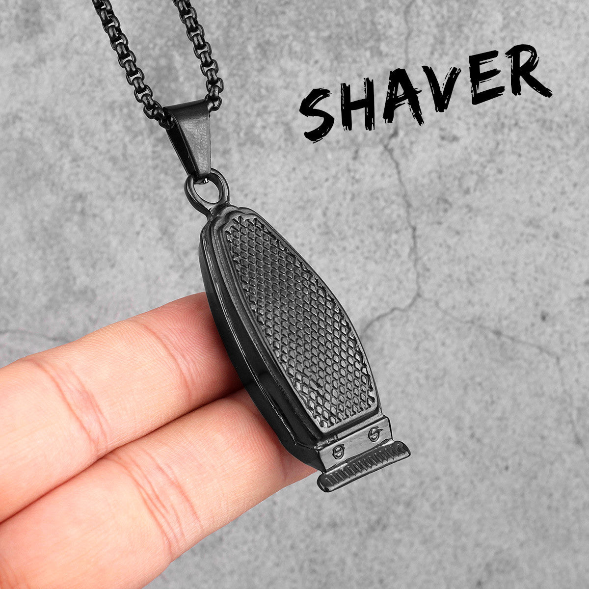 14k Gold Black Silver over No Fade Stainless Steel Barber Clippers Shaver Pendant Chains