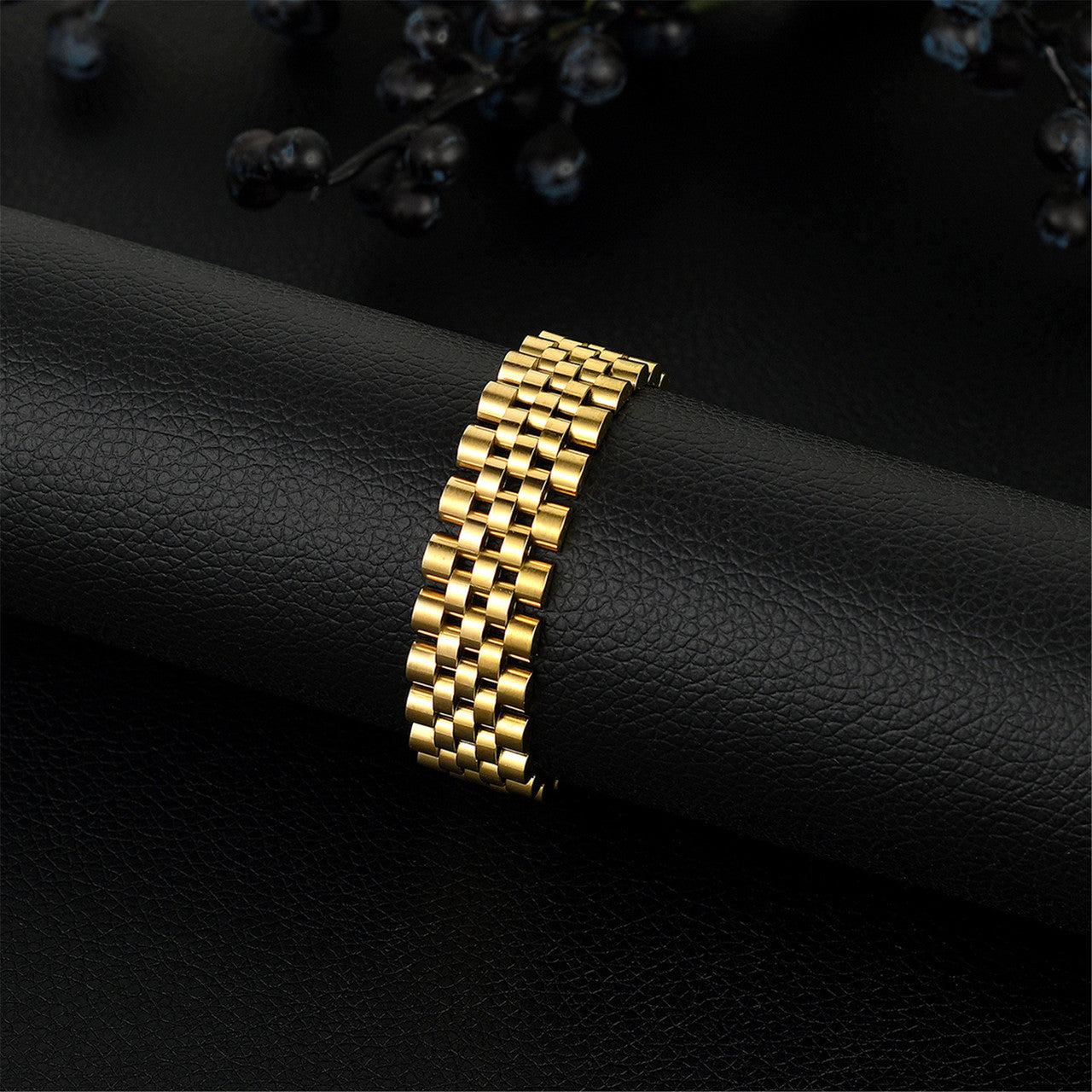 Mens No Fade Stainless Steel Gold Silver Rose Watch Band Classic Bracelets