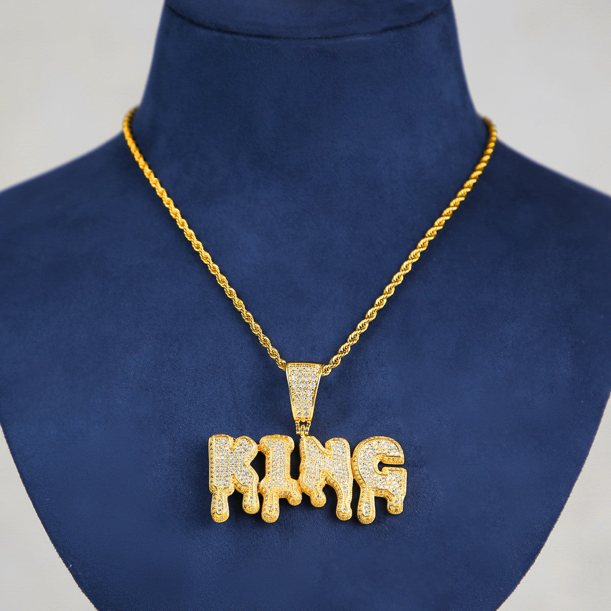 Drip King | Superstar Prong Set Cluster Stone Custom Made Hip Hop Pendant