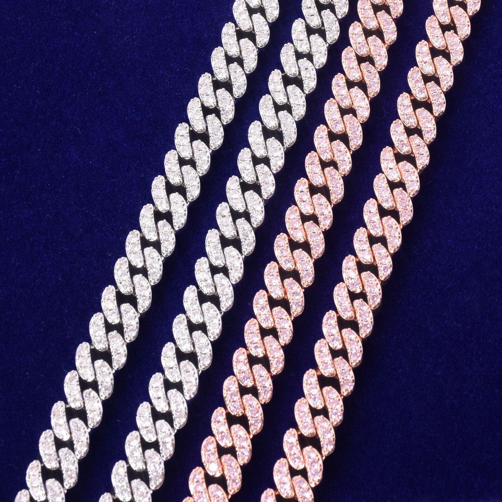 Clustered Cuban | VVS Diamond CZ 10mm Miami Cut Cuban Link Flooded Ice Bracelets