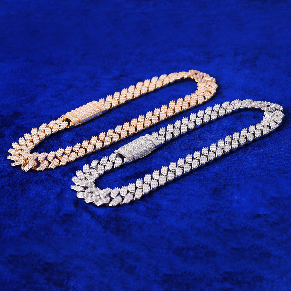 Iced Water | 20mm Baguette Blinged Out Miami Cuban Link Chain Necklace