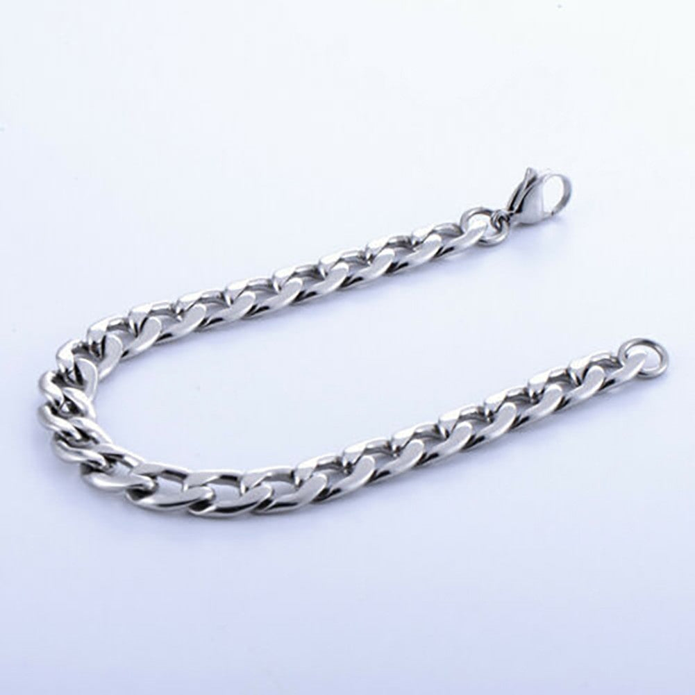 14k Gold Silver Black Stainless Steel Cuban Link Bracelets