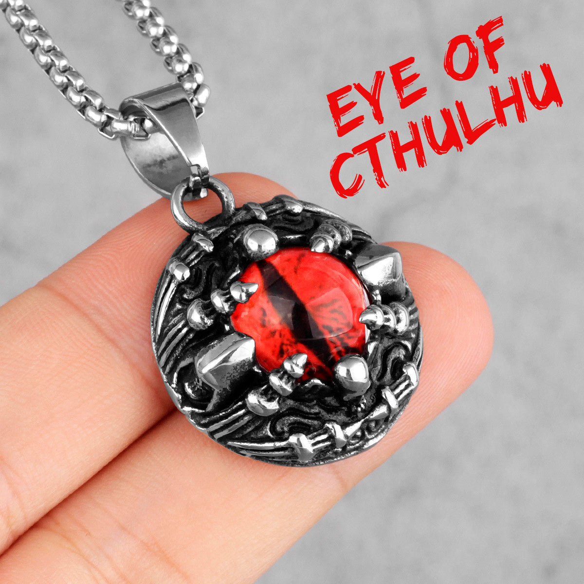 Cthulhu Eye | Men's Dark Mysterious No Fade Stainless Steel Bold Fashion Pendant