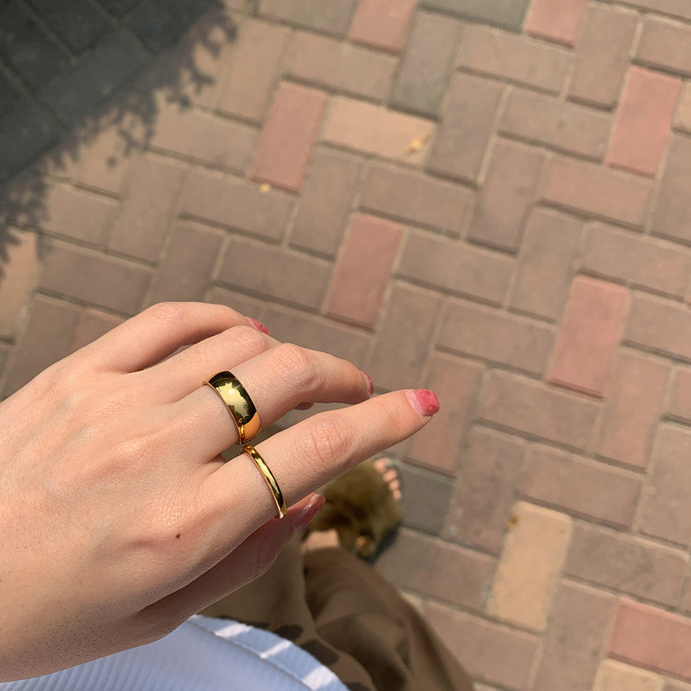 Knuckle Rings | Tarnish Free 2mm 4mm 6mm Stainless Steel 18K Gold Plated Ring