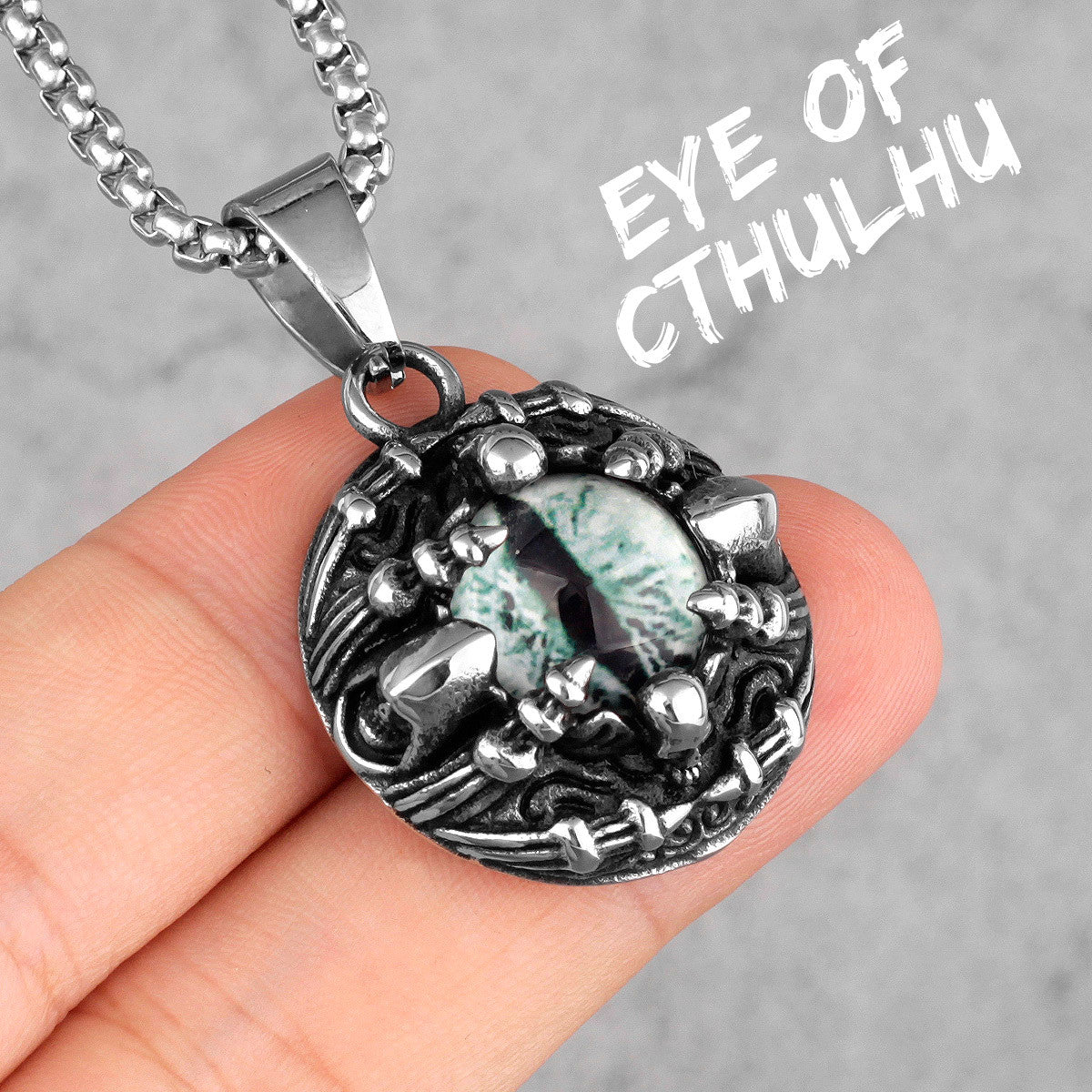 Cthulhu Eye | Men's Dark Mysterious No Fade Stainless Steel Bold Fashion Pendant