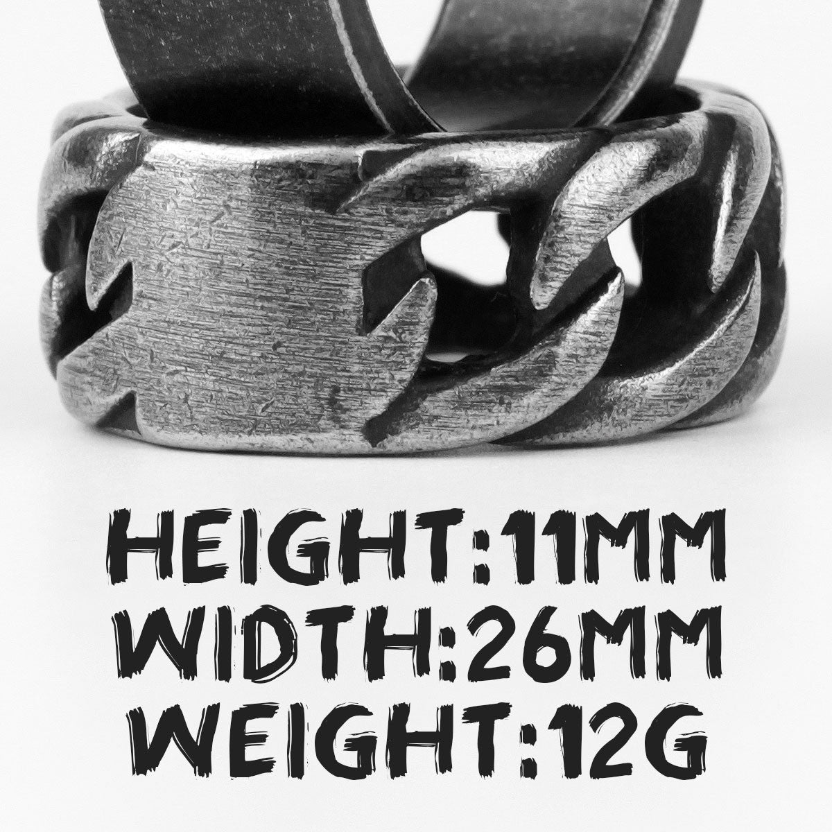 Mens Vintage 316L No Fade Stainless Steel Street Wear Bike Fashion Rings