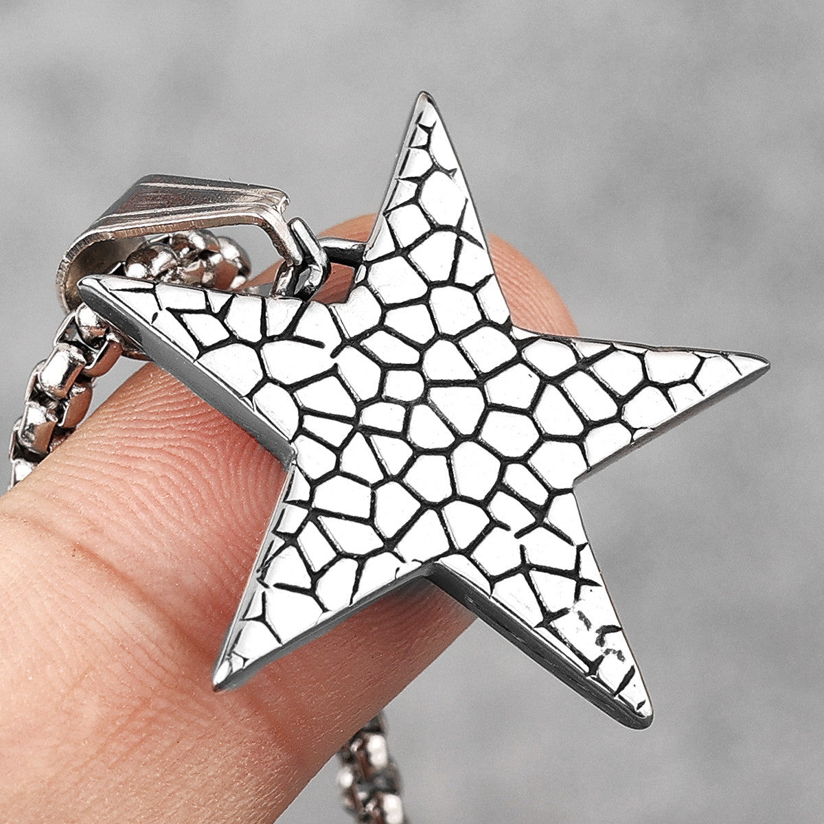 Pentagram |  316L No Fade Stainless Steel Depths Of Evil Pentagram Hip Hop Pendant