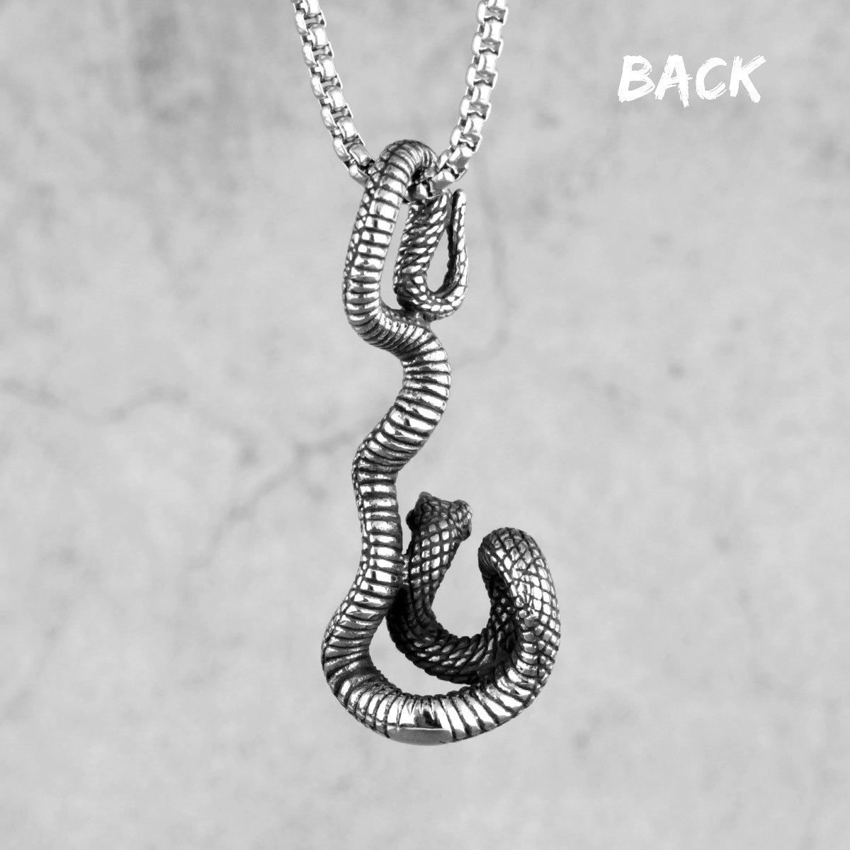 The Viper | Stainless Steel Striking Viper Snake Street Wear Hip Hop Pendant Chain