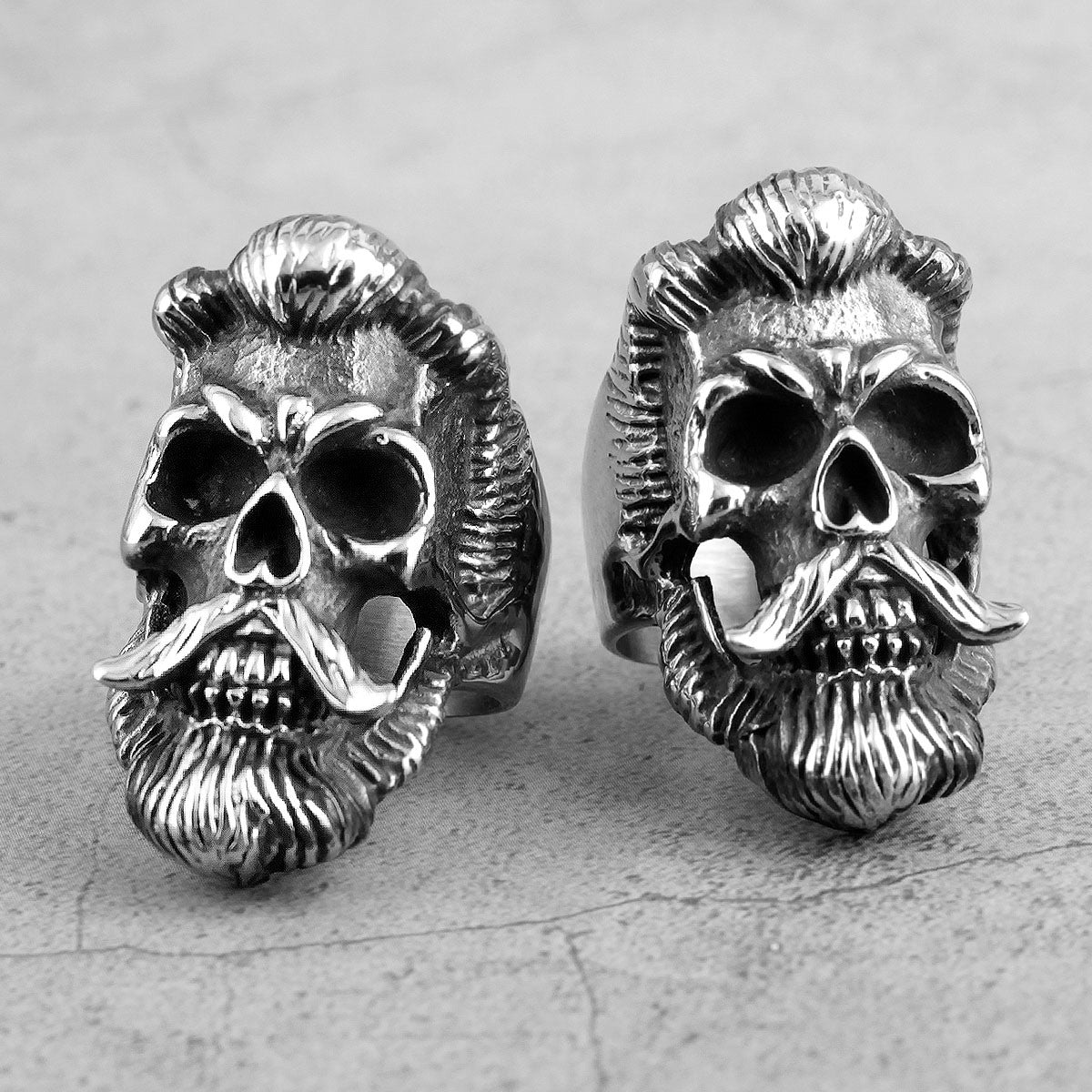 Gentleman Badass | 316L Stainless Steel Skull Head Hip Hop Street Wear Ring