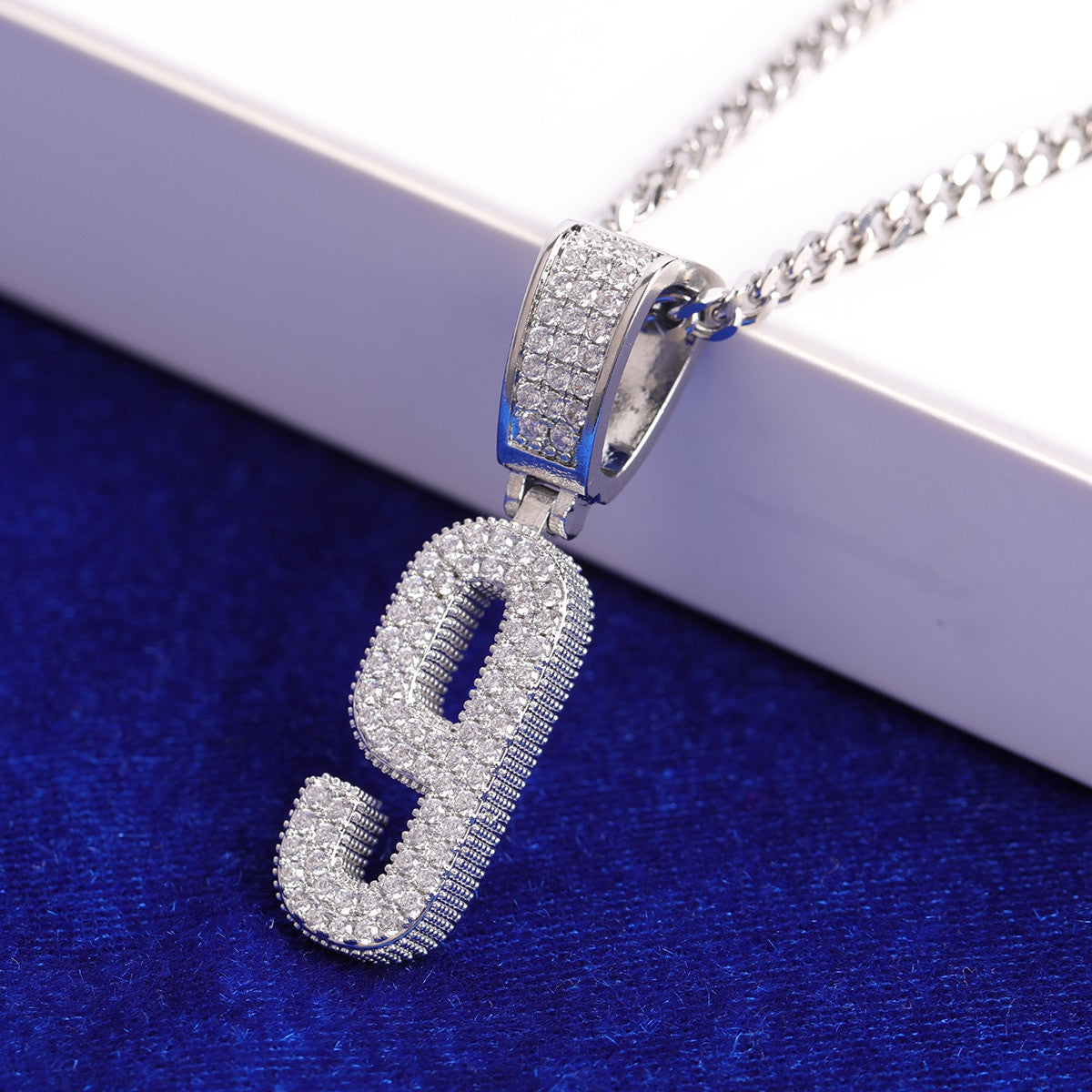 The Digits | VVS Diamond CZ Cluster Stone Number Iced Blinged Out Pendants