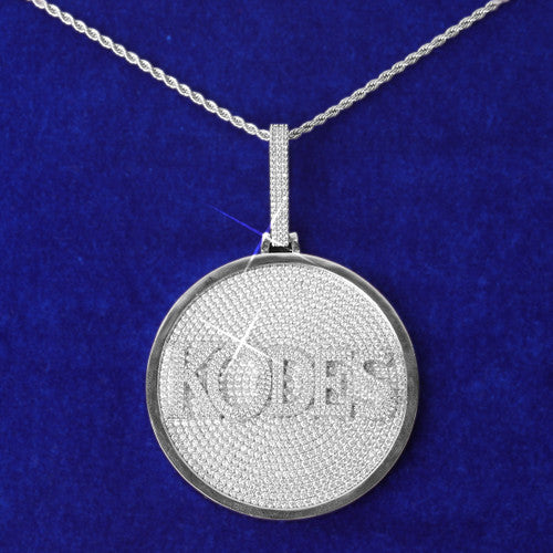 IceBound | Flooded Ice Custom Circle Nameplate VVS Diamond CZ Hip Hop Pendant