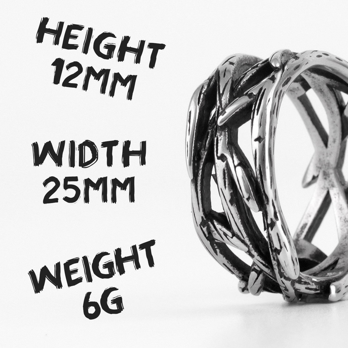 Victory Olive Branch | 316L No Fade Stainless Steel Mens Retro Street Wear Rings