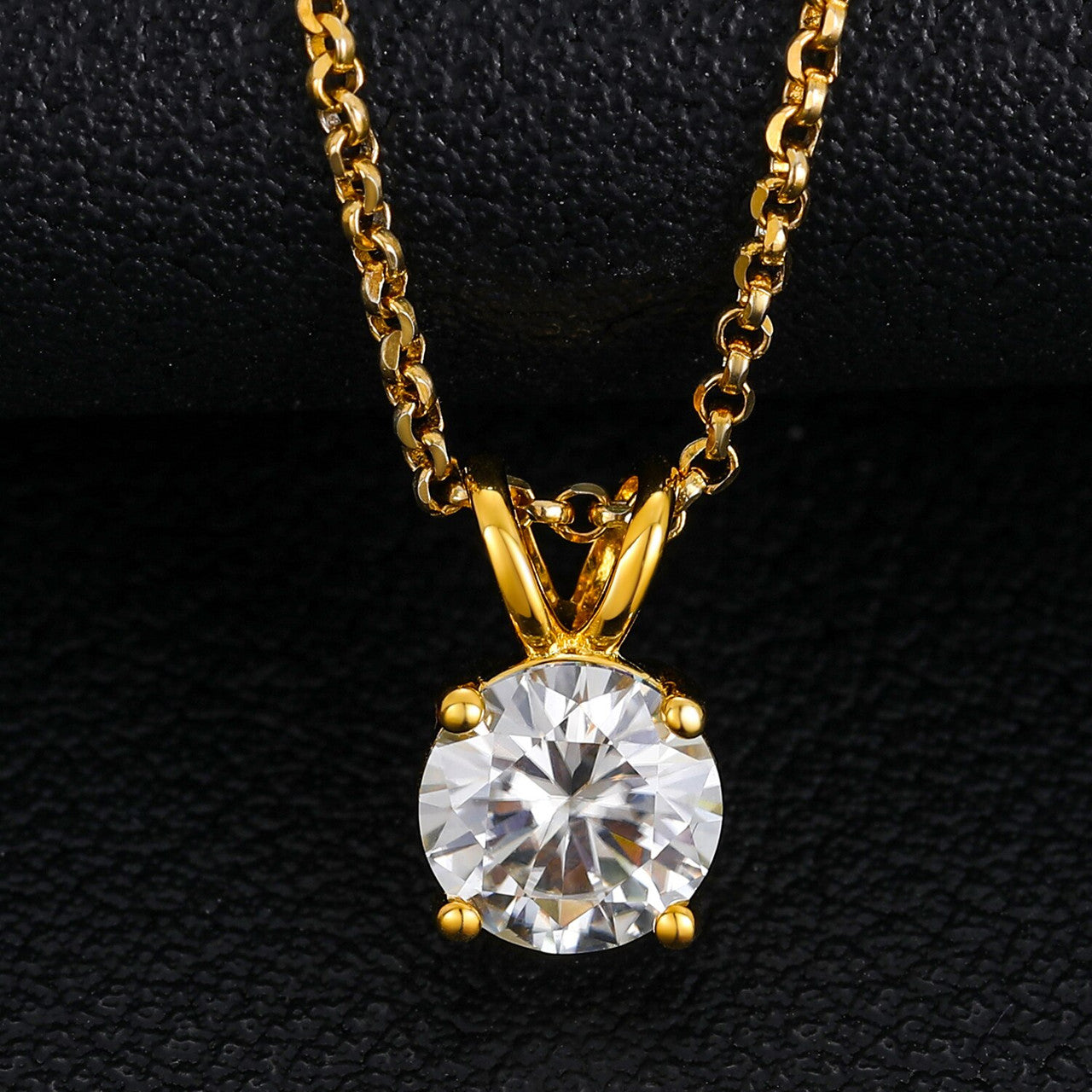 Ladies Genuine VVS Lab Diamond Solitaire Necklace Earrings Solid Silver Set