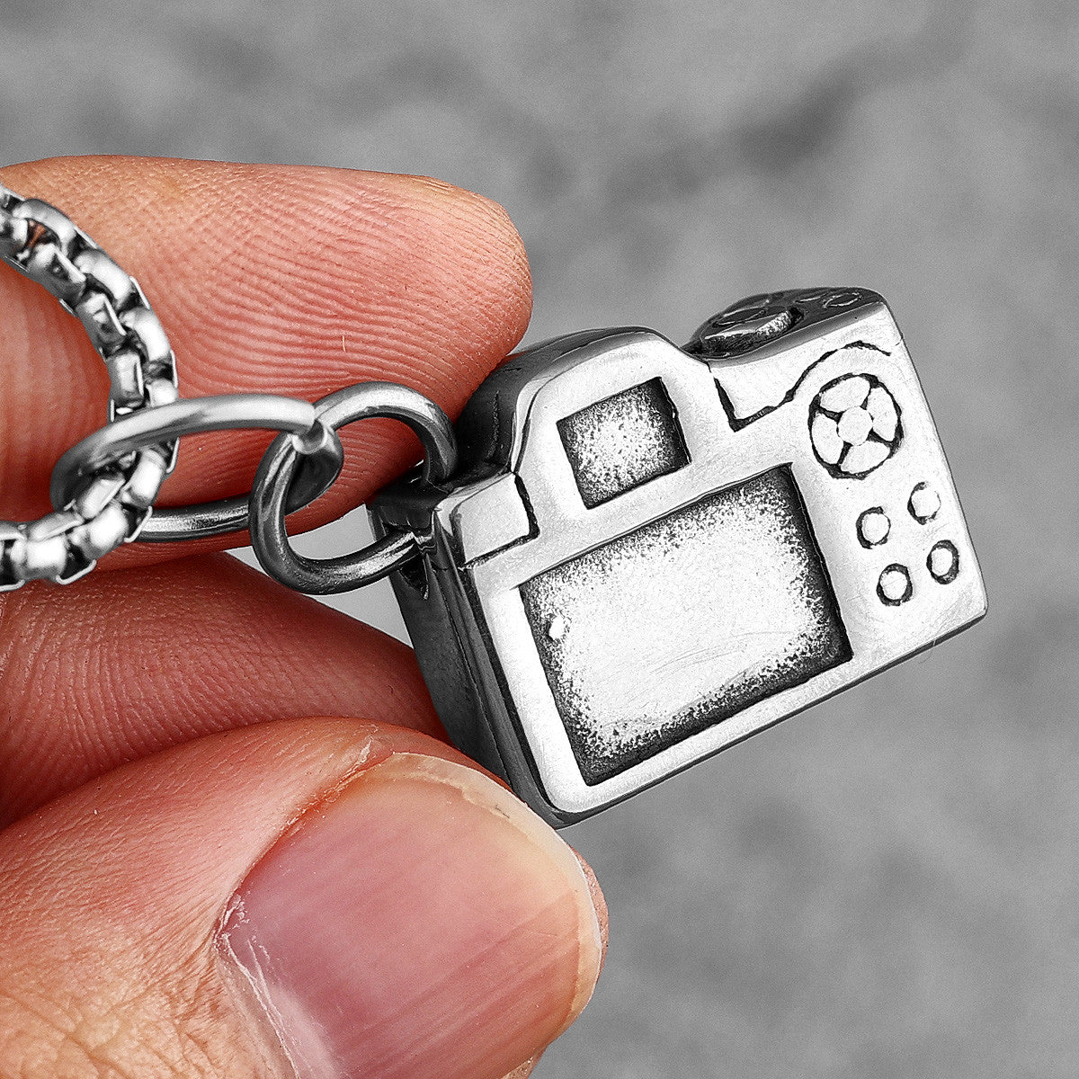 SLR Camera | 316L Stainless Steel Photographer Digital Camera Street Style Pendant