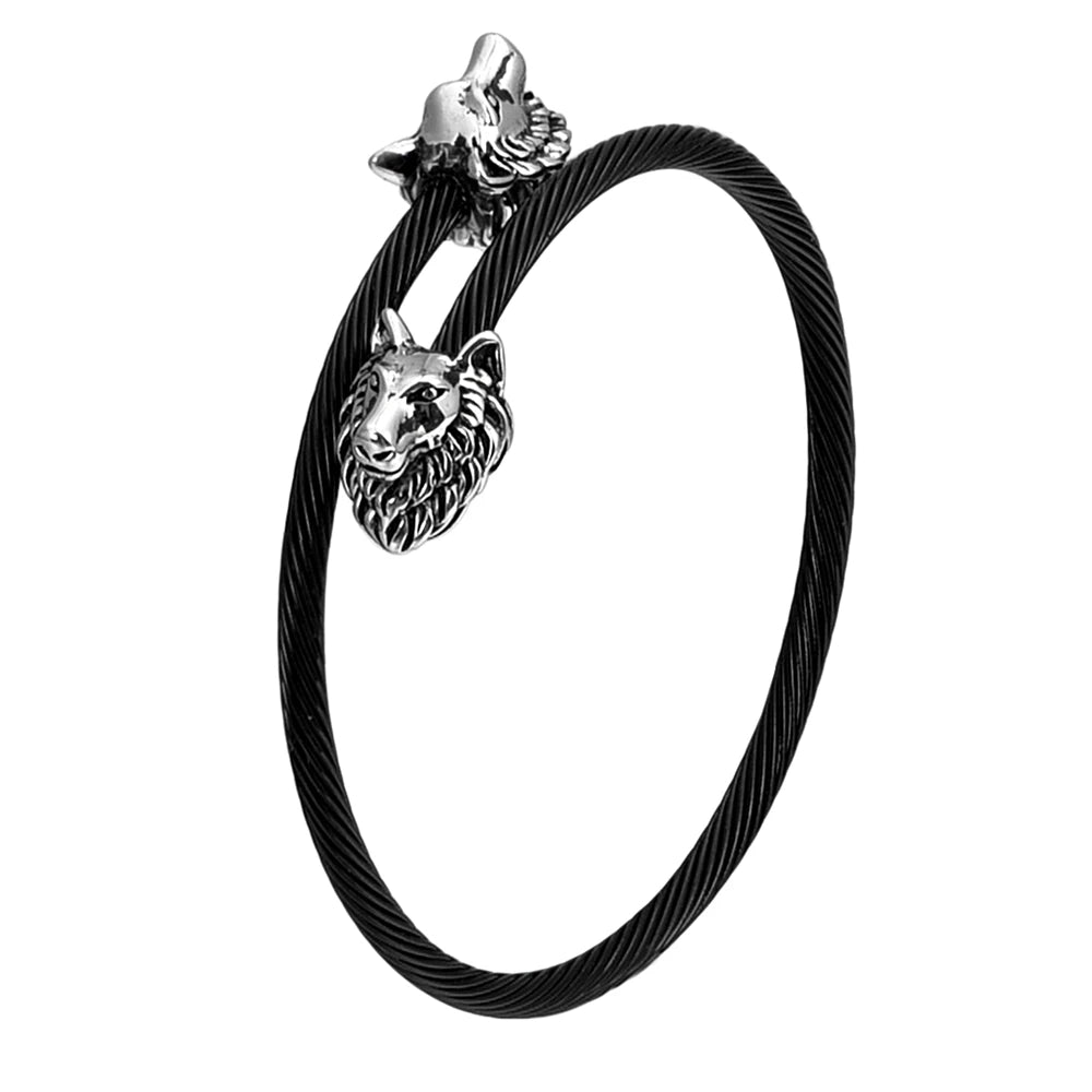The Wolf | Luxury No Fade Stainless Steel 3 Piece Hip Hop Bracelet Stack Set