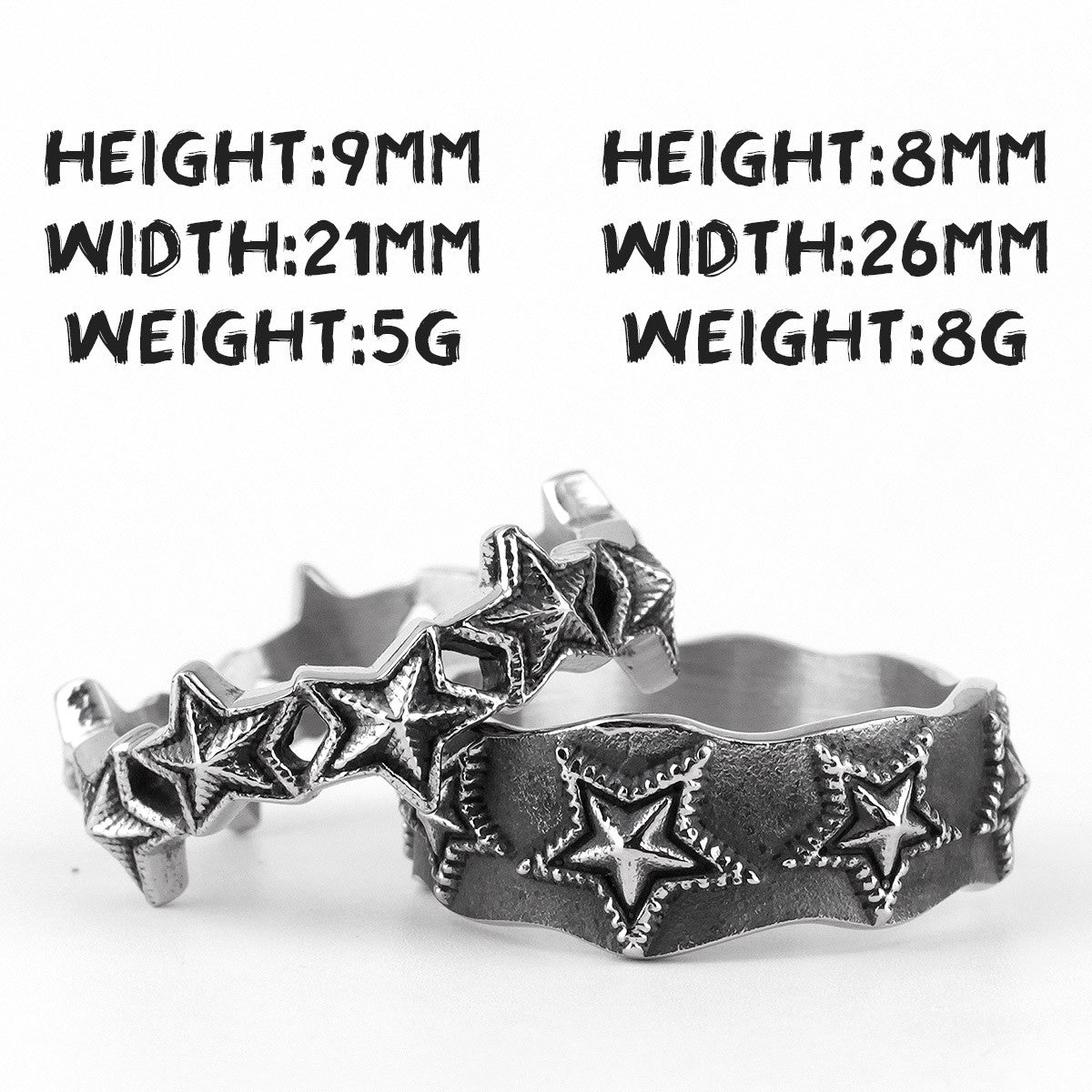 Star Struck | Couples 316L no Fade Stainless Steel Starry Night Lover Rings