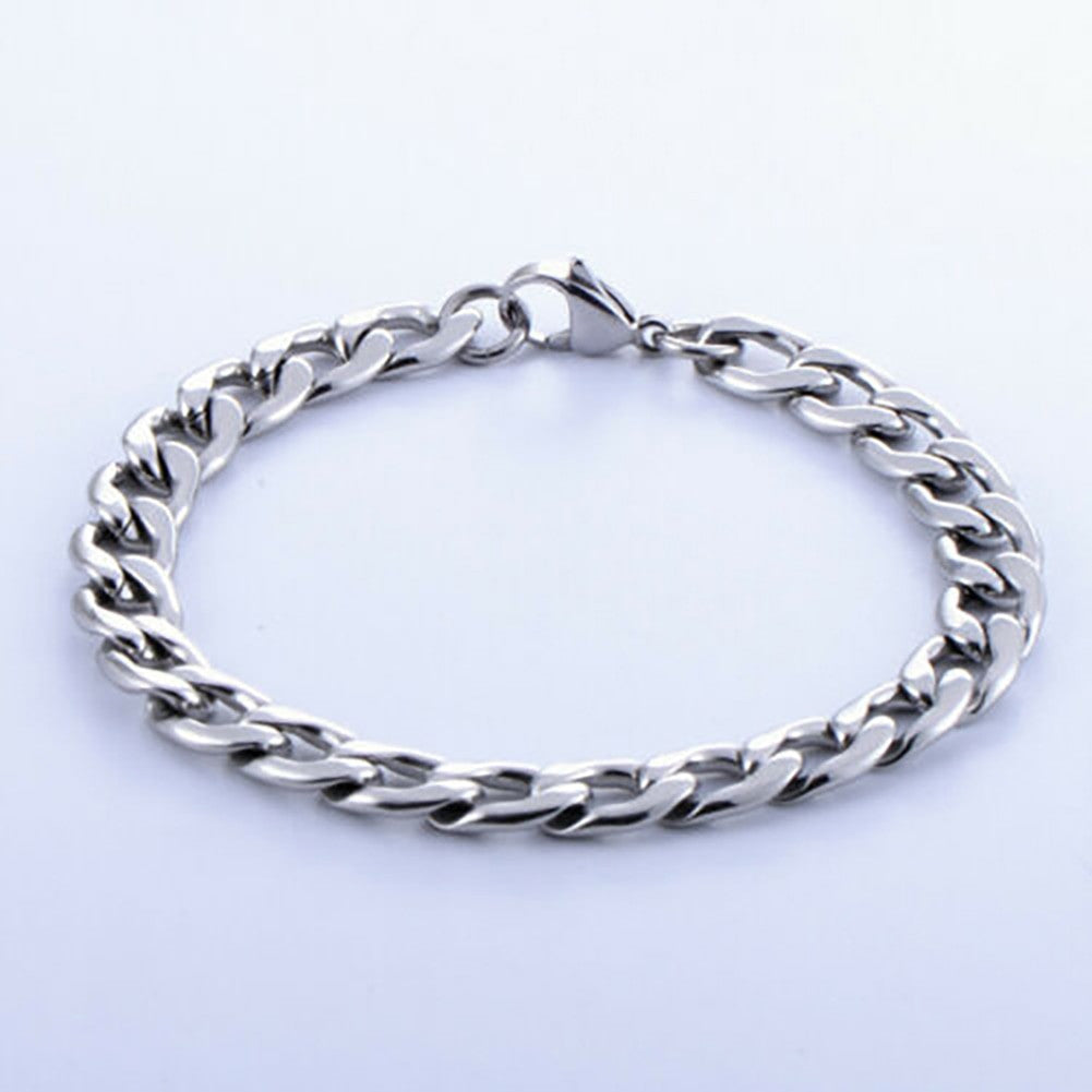 14k Gold Silver Black Stainless Steel Cuban Link Bracelets