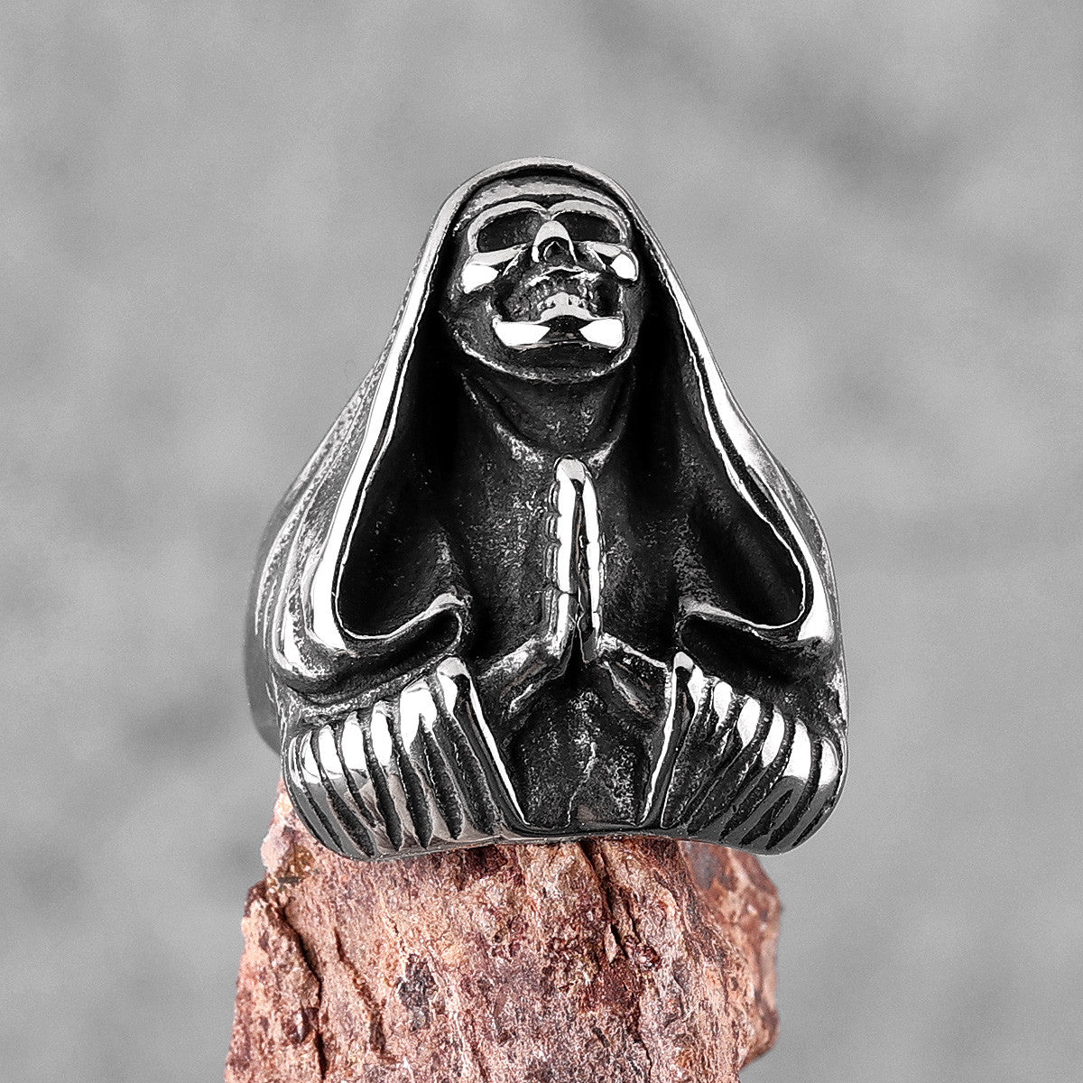 Let Us Pray | The Nun 316L No Fade Stainless Steel Skull Street Wear Rings