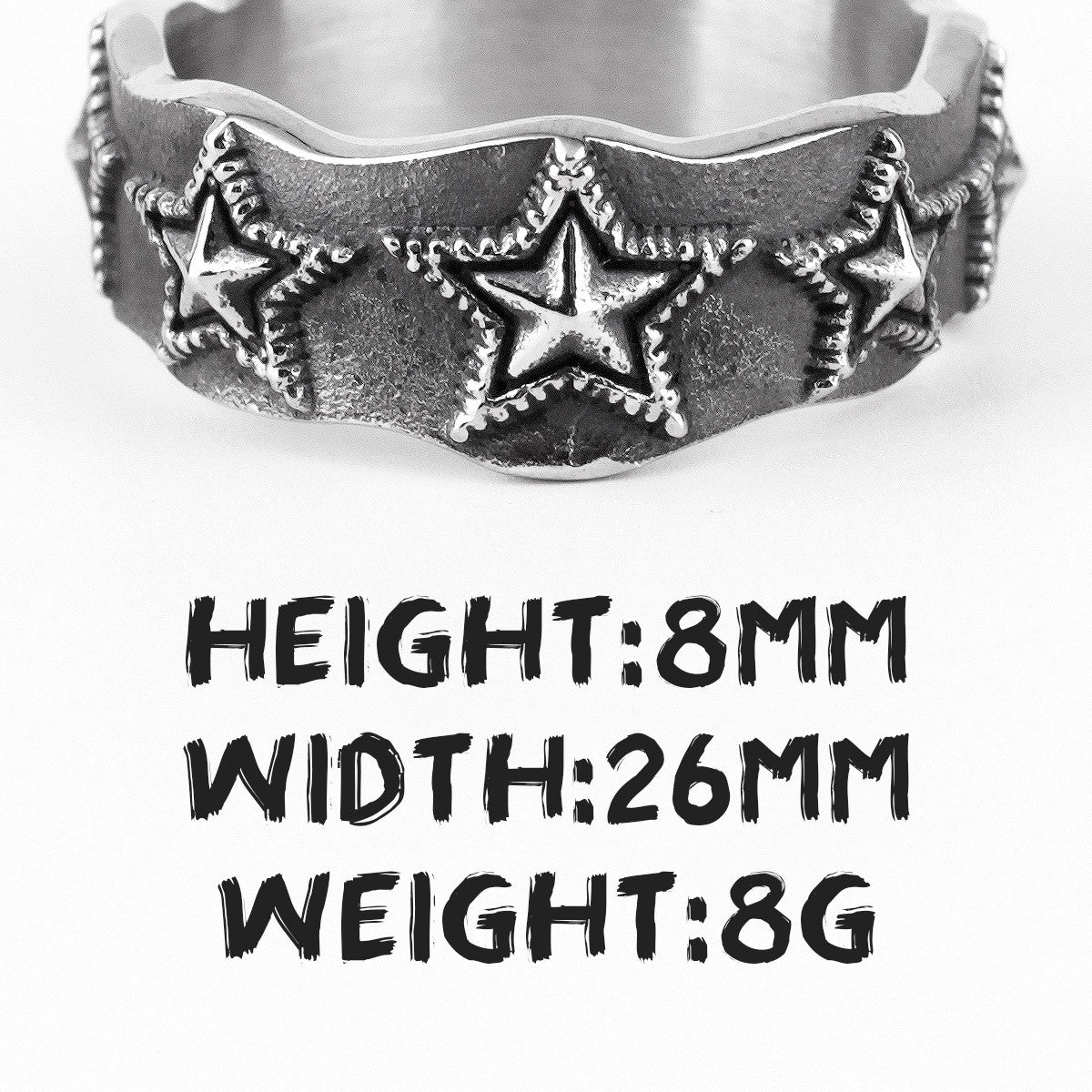 Starfish | 316L Solid Stainless Steel Starfish Star Unique Personality Rings