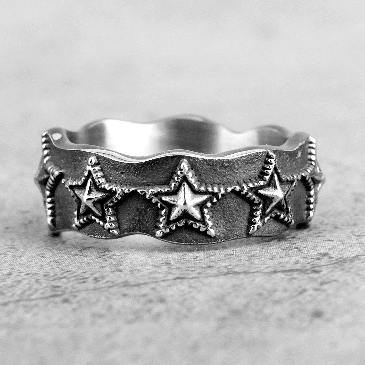 Starfish | 316L Solid Stainless Steel Starfish Star Unique Personality Rings