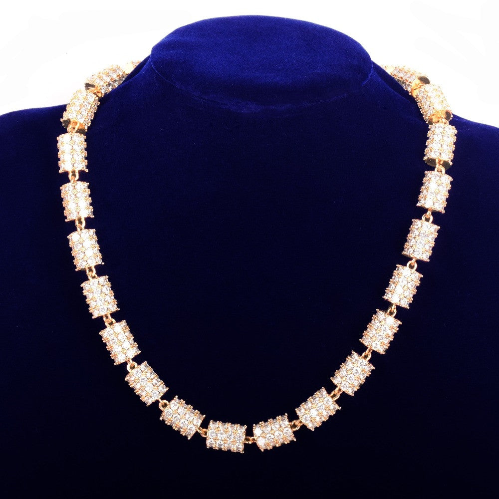 The Majestic | 10mm 24k 925 Silver Rose Gold Hop Hop Chain Necklace