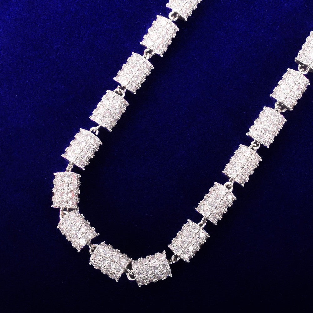 The Majestic | 10mm 24k 925 Silver Rose Gold Hop Hop Chain Necklace