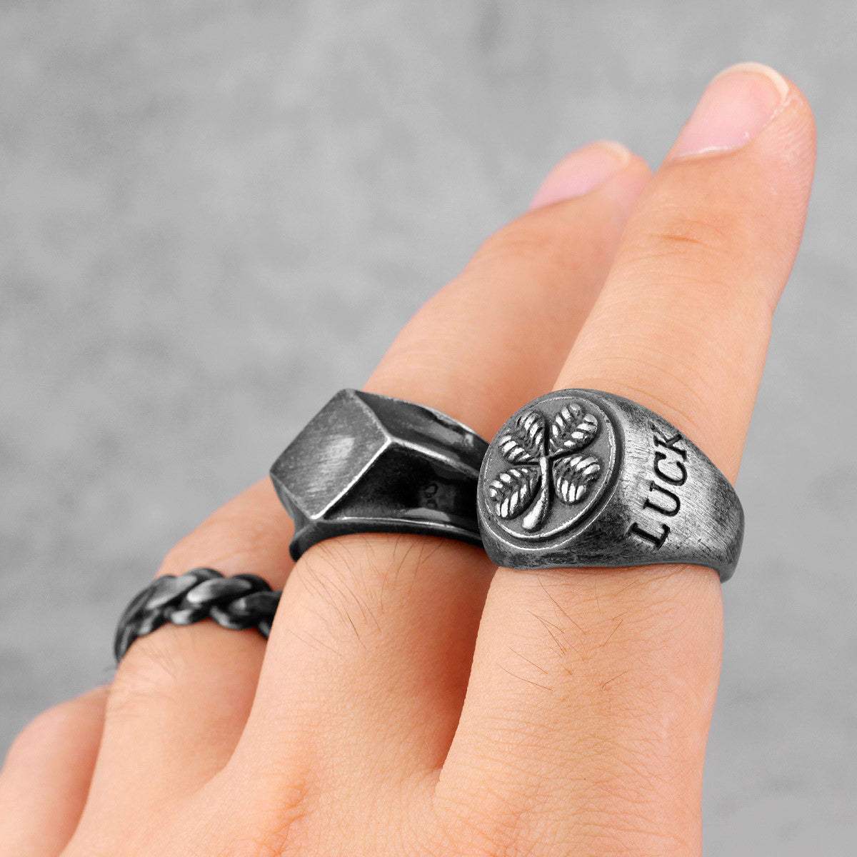 Retro Assortment Rings |  Gold Silver Black No Fade Stainless Steel Men's Street Wear Rings