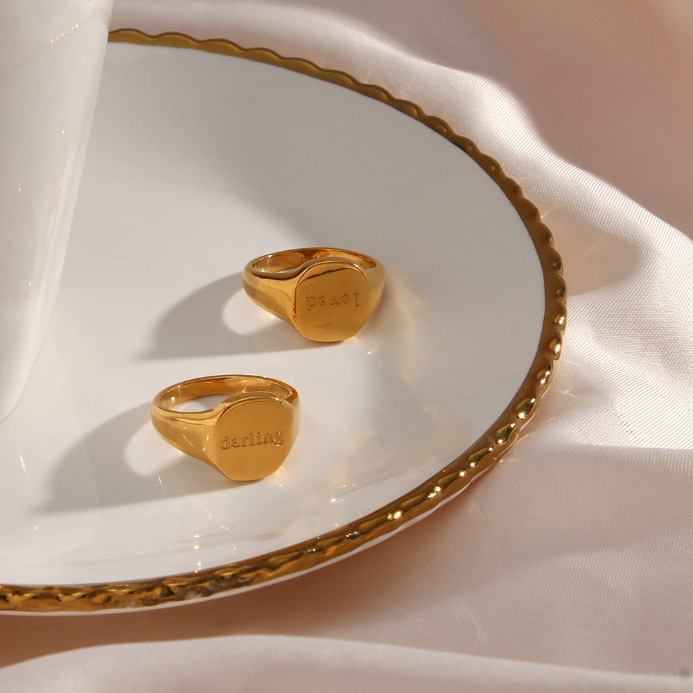 Believe In You | No Fade 18k Gold Over Stainless Steel Motivational Engraved Rings