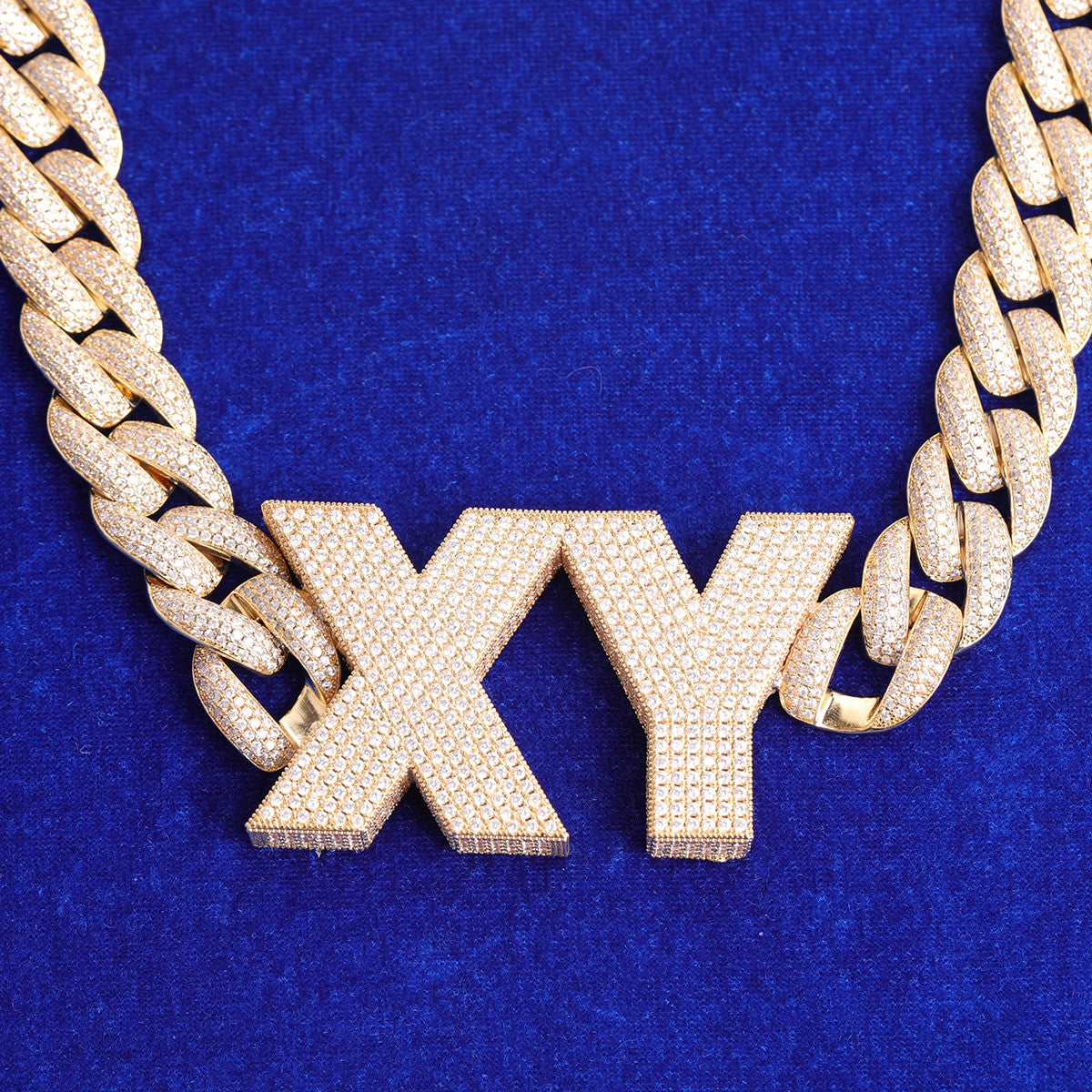 Brick City | VVS Diamond Custom Letters Cuban Link Hip Hop Nameplate Pendant