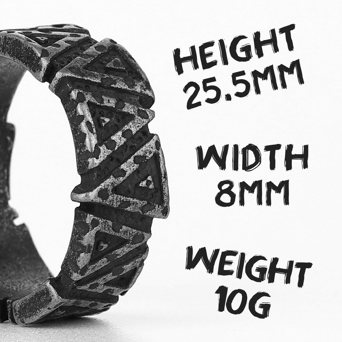 The Triangle | 316L No Fade Solid Stainless Steel Geometry Designer Men's Rings