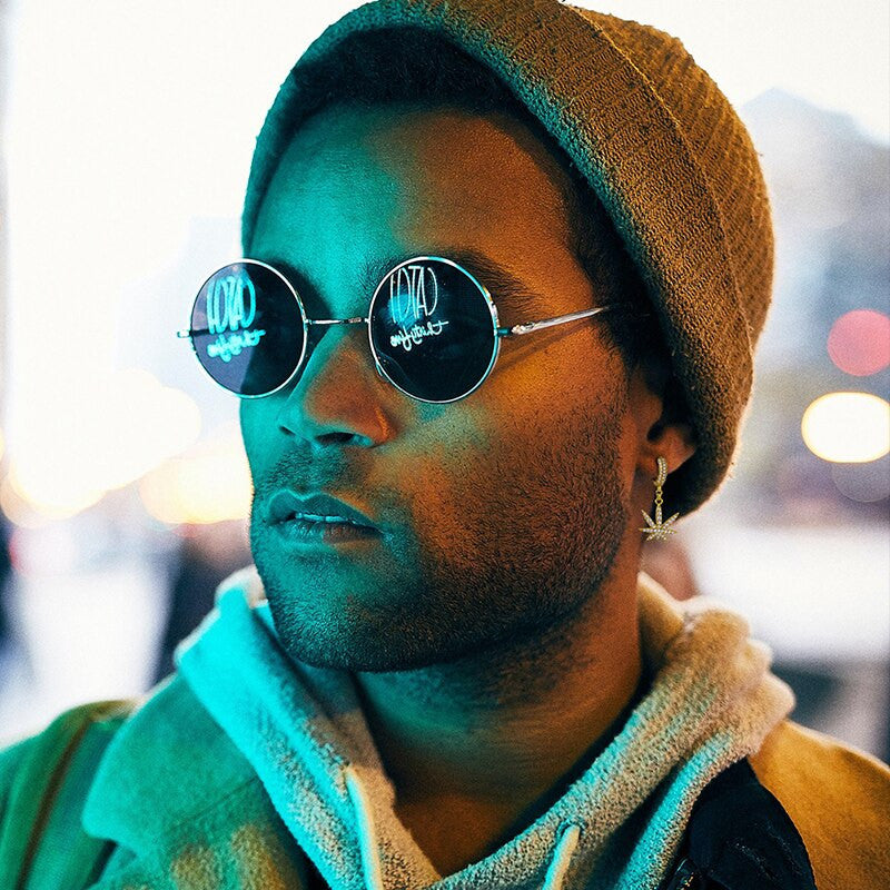 14k Gold Over Solid 925 Sterling Silver Weed Leaf Hip Hop Iced Earrings