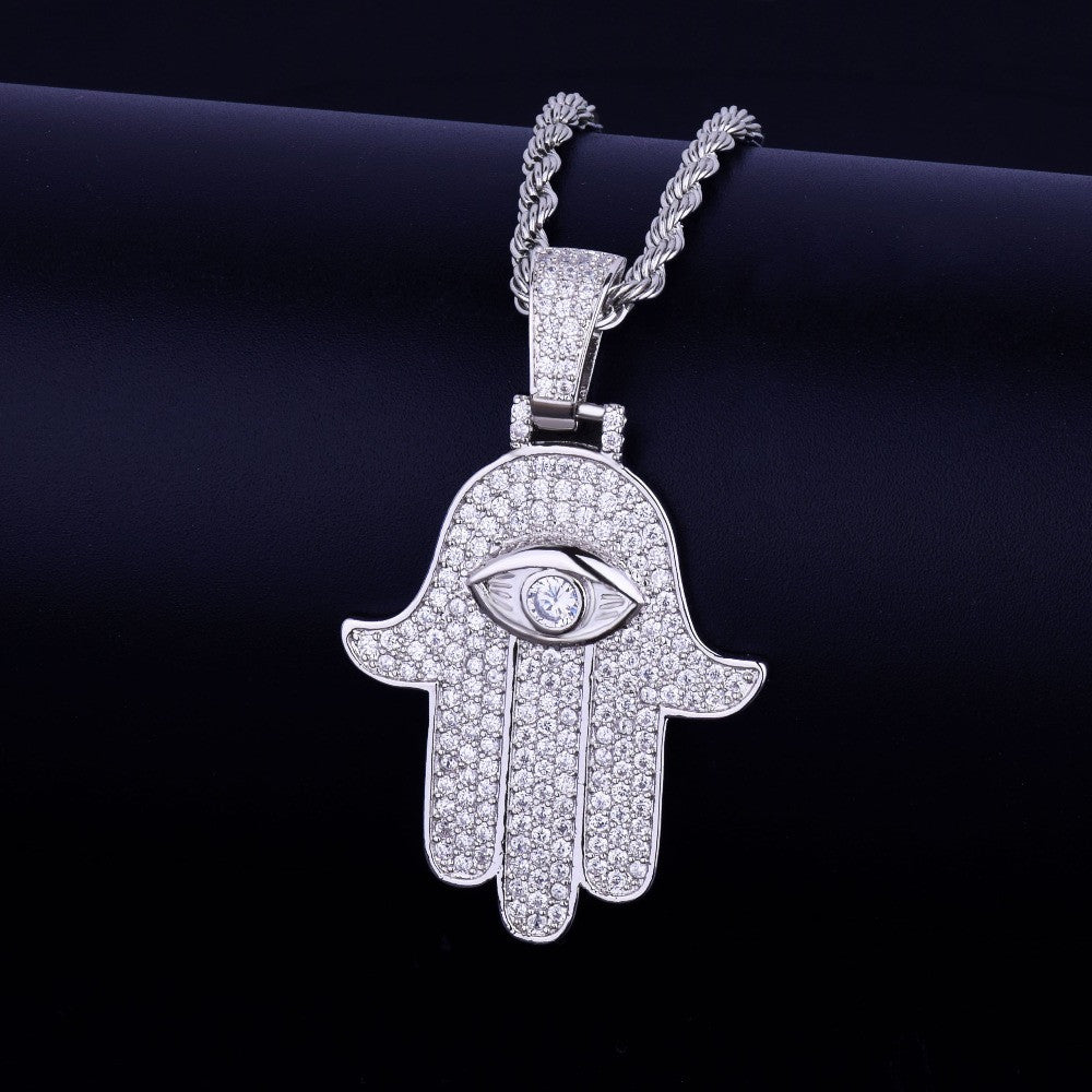 .925 Silver Fatima Hand Pendant
