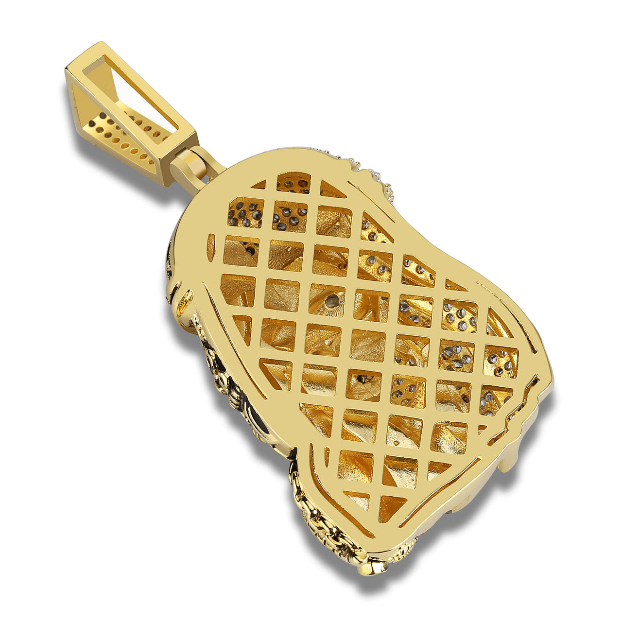 Mens Street Wear Religious Steam Punk Jesus Piece 14k Gold Hip Hop Pendant Chains